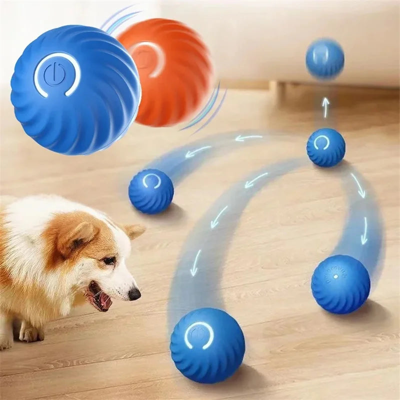 Smart Interactive Pet Ball – USB Rechargeable Automatic Moving Toy for Dogs & Cats