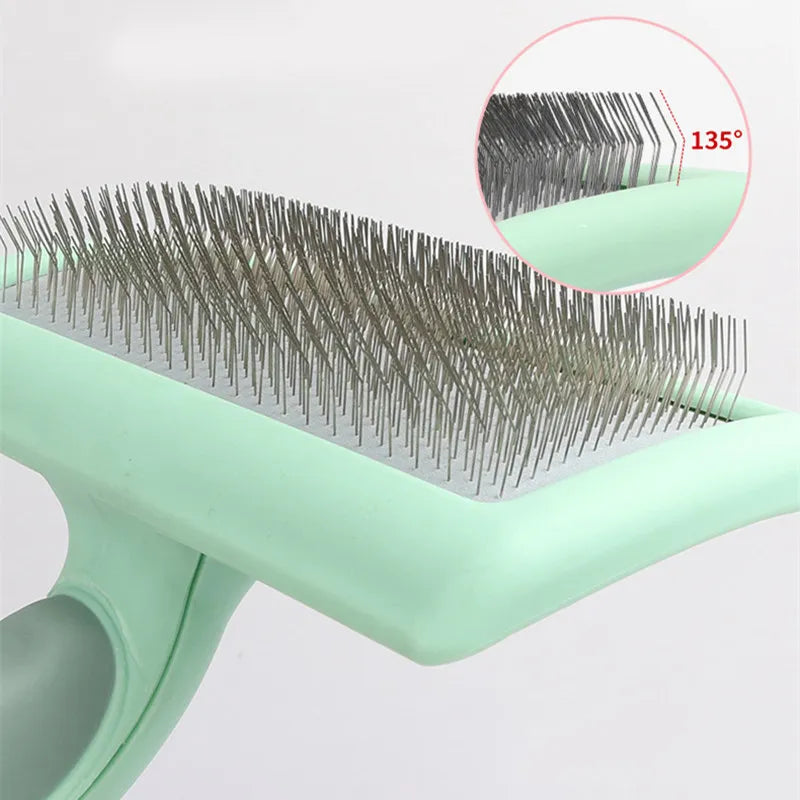 Stainless Steel Pet Grooming Brush – Shedding & Massage Comb for Dogs & Cats