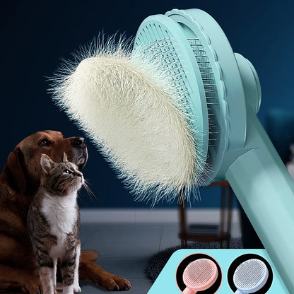 Self-Cleaning Cat Grooming Brush – Shedding & Hair Removal Comb for Pets