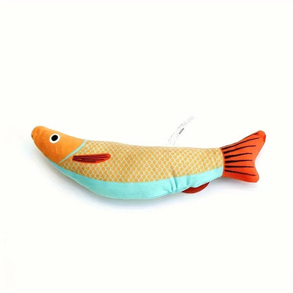 3D Realistic Fish Cat Toy – Interactive Catnip Plush Chew & Bite Pillow