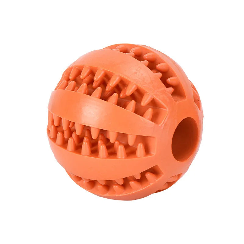 Interactive Rubber Dog Ball – Chewing Toy & Treat Dispenser for Puppies & Cats