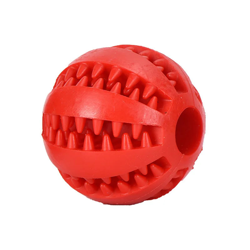 Interactive Rubber Dog Ball – Chewing Toy & Treat Dispenser for Puppies & Cats