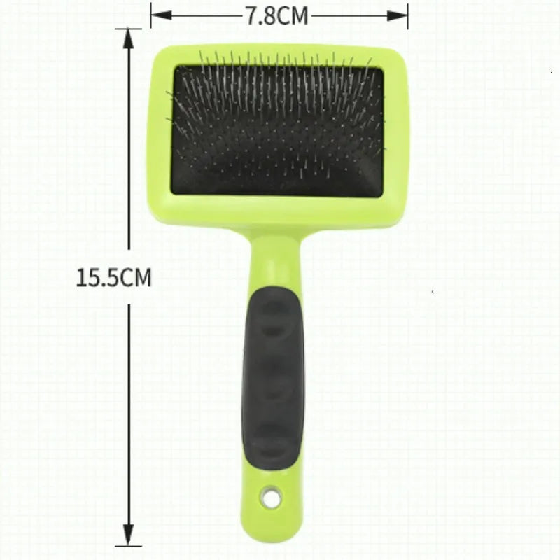 Stainless Steel Pet Grooming Brush – Shedding & Massage Comb for Dogs & Cats