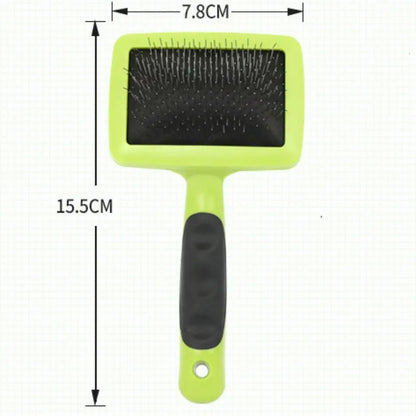 Stainless Steel Pet Grooming Brush – Shedding & Massage Comb for Dogs & Cats