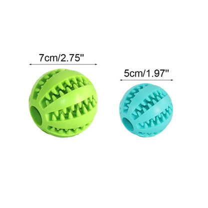 Interactive Rubber Dog Ball – Chewing Toy & Treat Dispenser for Puppies & Cats