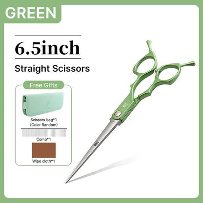 6.5'' Professional Pet Grooming Scissors – Curved & Thinning Shears Set