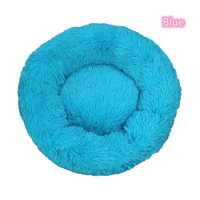 Ultra-Soft Plush Donut Cat Bed – Washable & Calming Pet Sleeping Nest for Cats & Small Dogs