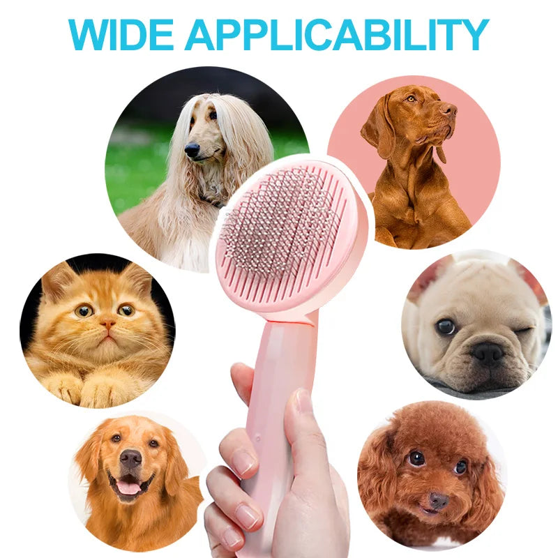 Self-Cleaning Cat Grooming Brush – Shedding & Hair Removal Comb for Pets