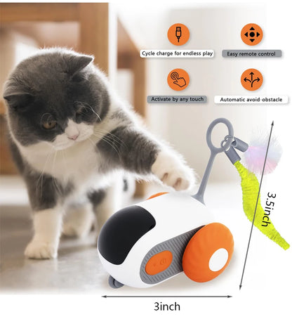 Smart Interactive Cat Car Toy – Automatic Moving Remote-Controlled Mouse for Indoor Play