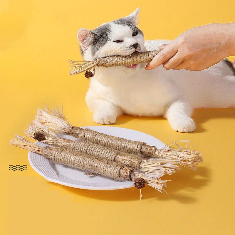 Silvervine Cat Chew Stick – Natural Teeth Cleaning & Stress Relief Toy for Kittens & Cats