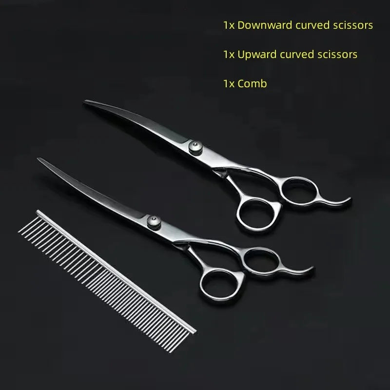 Professional Pet Grooming Scissors Set – Dog & Cat Hair Cutting & Trimming Tools