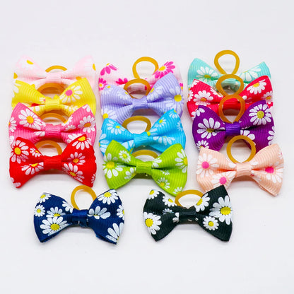 30PCS  Pet Dog Cat Puppy Grooming Bows Pet Hair Accessories Decorate Hair for Small Dog Hair Rubber Band Dog Supplier