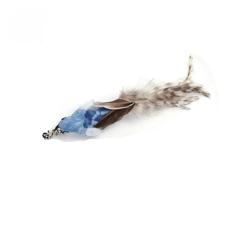 Interactive Feather Cat Wand – Hands-Free Suction Cup Toy with Bell