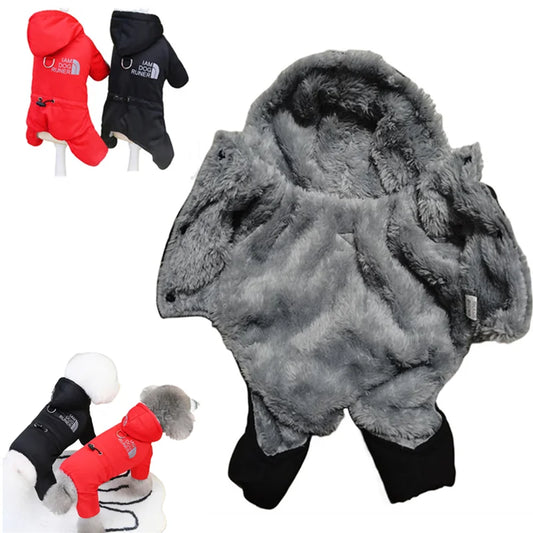 Waterproof Winter Dog Jumpsuit – Warm Hooded Coat for Small & Medium Dogs