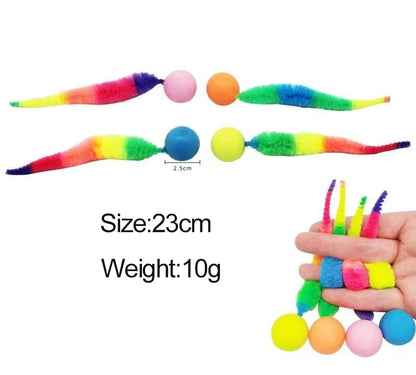 Colorful Bouncing Cat Toy – Interactive Elastic Ball for Indoor Play