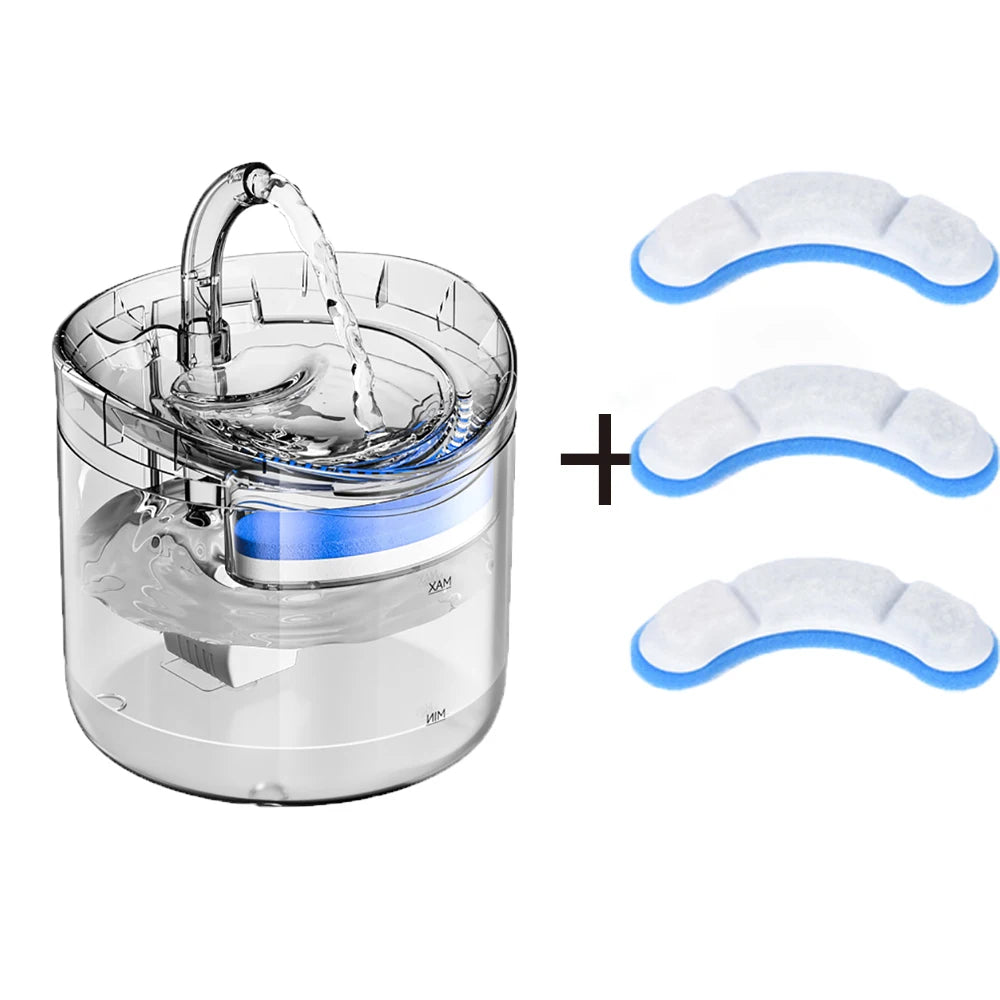 2L Automatic Pet Water Fountain – USB Powered Silent Drinking Bowl with Motion Sensor