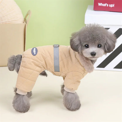 Waterproof Winter Dog Jumpsuit – Warm Hooded Coat for Small & Medium Dogs