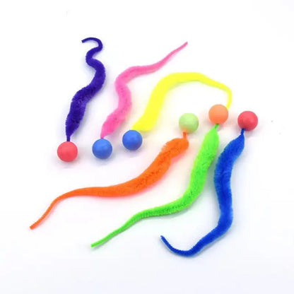 Colorful Bouncing Cat Toy – Interactive Elastic Ball for Indoor Play