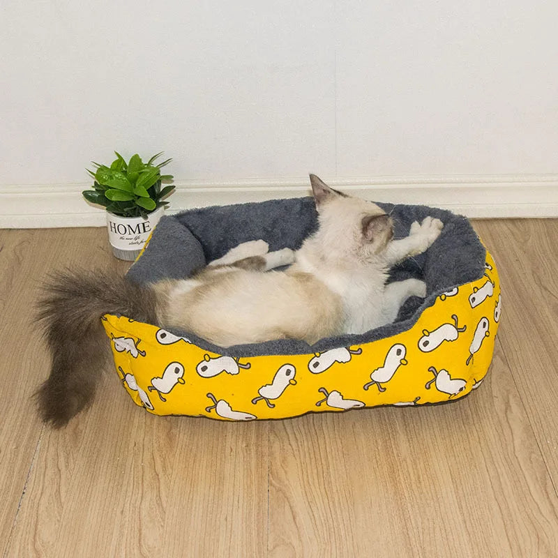 Plush Pet Bed – Warm & Thickened Sleeping Mat for Small, Medium & Large Dogs & Cats