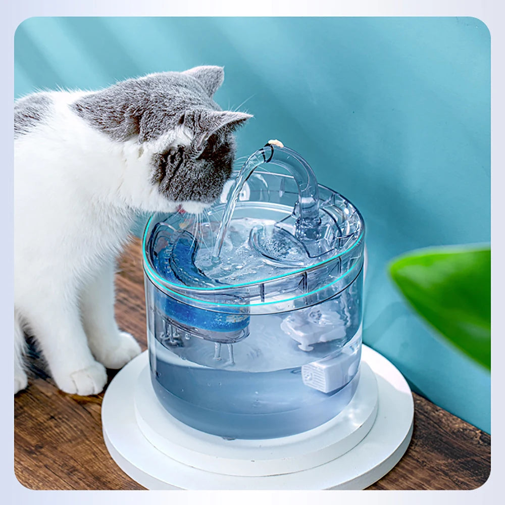 2L Automatic Pet Water Fountain – USB Powered Silent Drinking Bowl with Motion Sensor