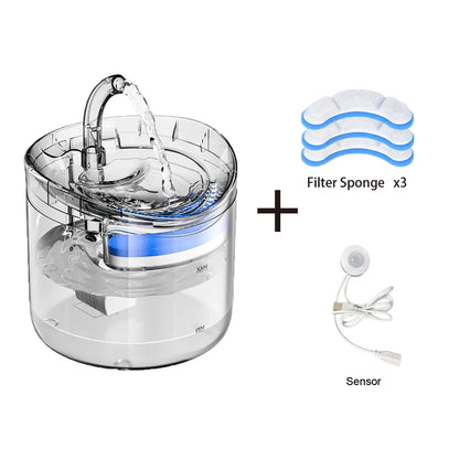 2L Automatic Pet Water Fountain – USB Powered Silent Drinking Bowl with Motion Sensor