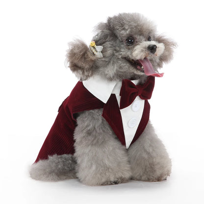 Formal Dog Tuxedo – Stylish Wedding & Party Outfit for Small & Medium Dogs