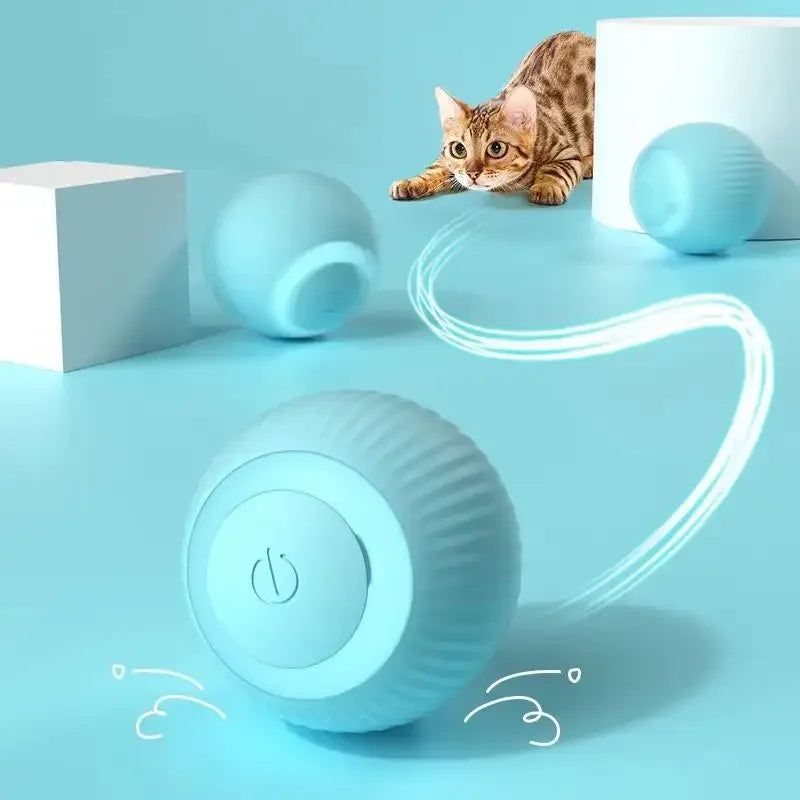 Smart Cat Rolling Ball Toys Rechargeable Cat Toys Ball Motion Ball Self-moving Kitten Toys for Indoor Interactive Playing