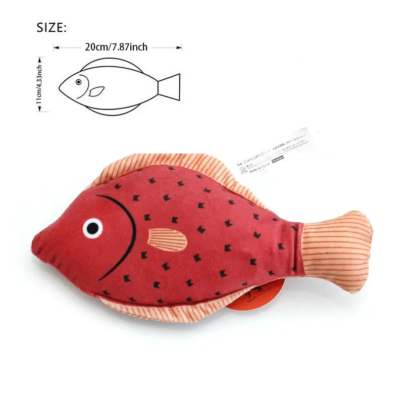 3D Realistic Fish Cat Toy – Interactive Catnip Plush Chew & Bite Pillow