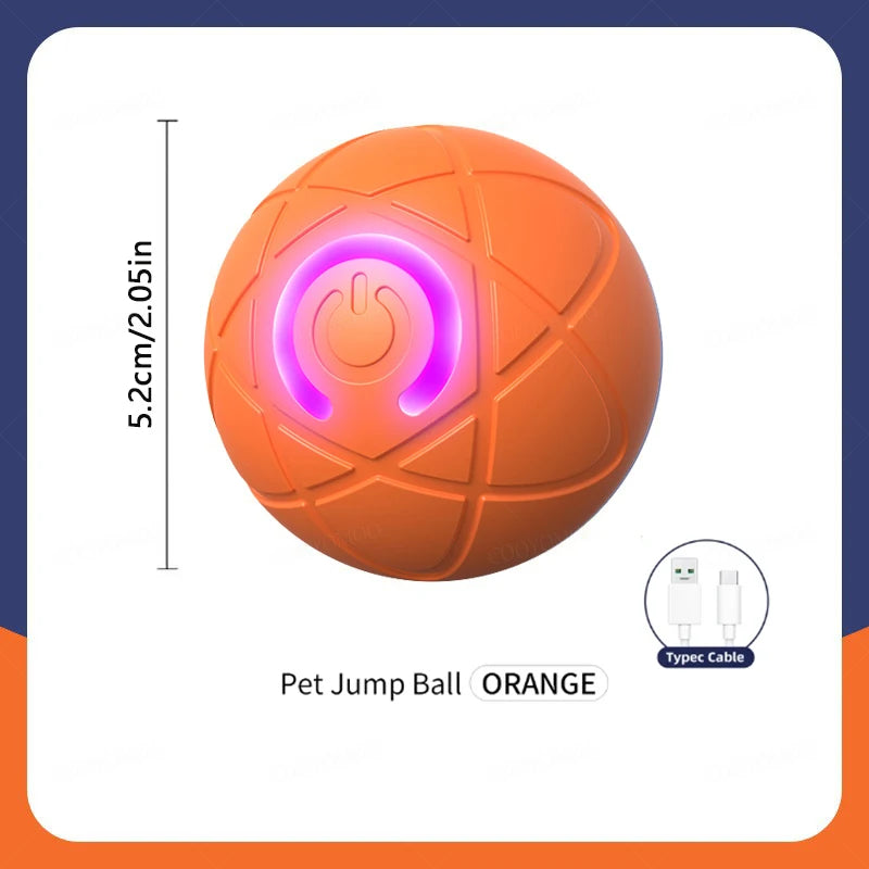 Smart Interactive Pet Ball – USB Rechargeable Automatic Moving Toy for Dogs & Cats