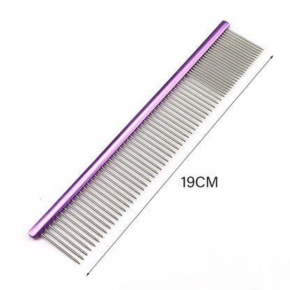 Lightweight Aluminum Pet Comb – Professional Grooming Tool for Dogs & Cats