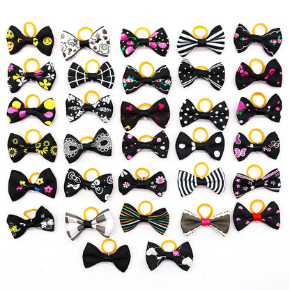 30PCS  Pet Dog Cat Puppy Grooming Bows Pet Hair Accessories Decorate Hair for Small Dog Hair Rubber Band Dog Supplier