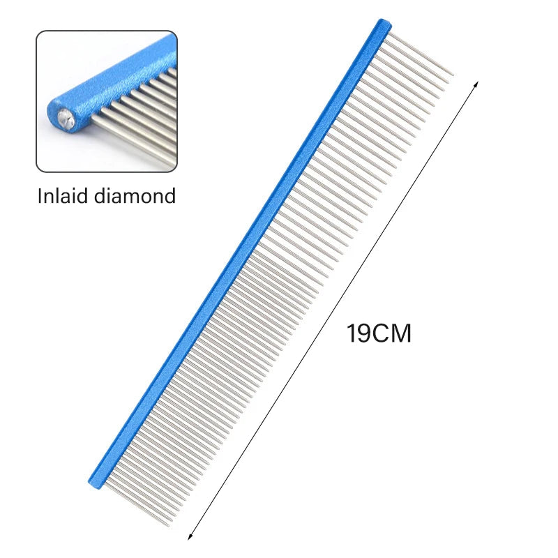 Lightweight Aluminum Pet Comb – Professional Grooming Tool for Dogs & Cats