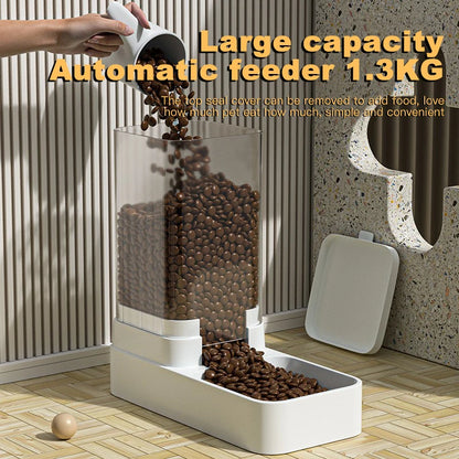 Automatic Pet Feeder & Water Dispenser – Gravity Food & Water Storage for Cats & Dogs