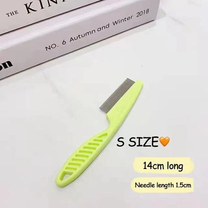 Stainless Steel Pet Flea Comb – Shedding & Grooming Tool for Cats & Dogs