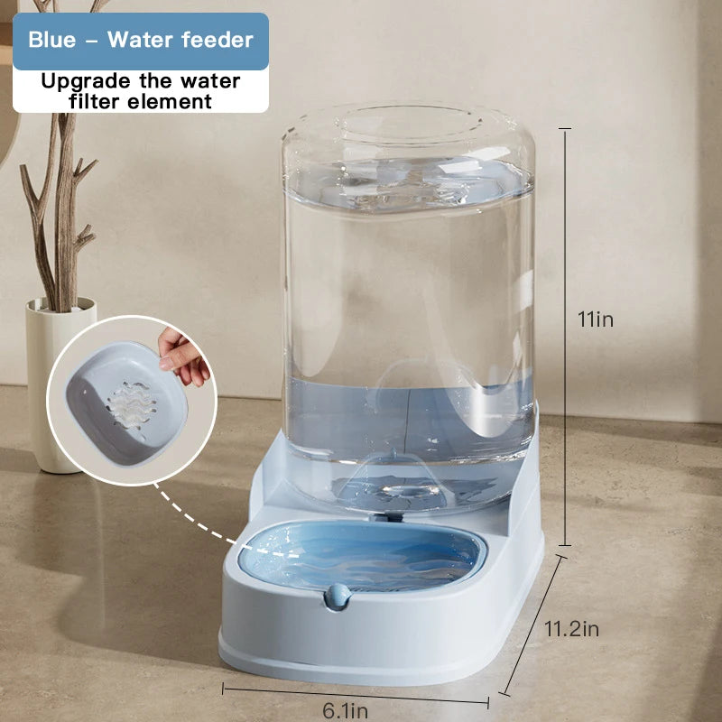 Large Capacity Automatic Pet Feeder & Water Dispenser – Self-Refilling Bowl for Cats & Dogs