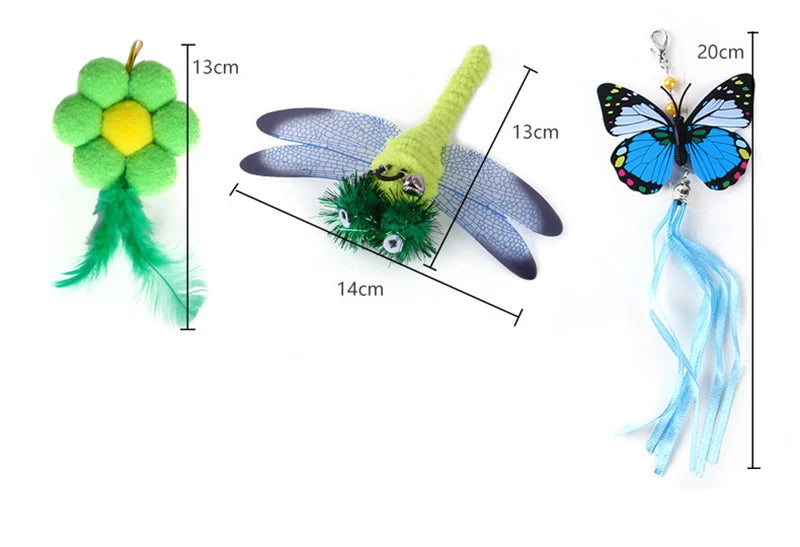 Interactive Feather Bird Cat Toy – Suction Cup Teaser Wand with Bell for Kittens & Cats