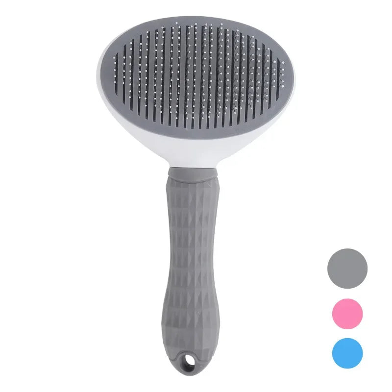 Stainless Steel Pet Grooming Brush – Hair Removal Comb for Long-Haired Dogs & Cats