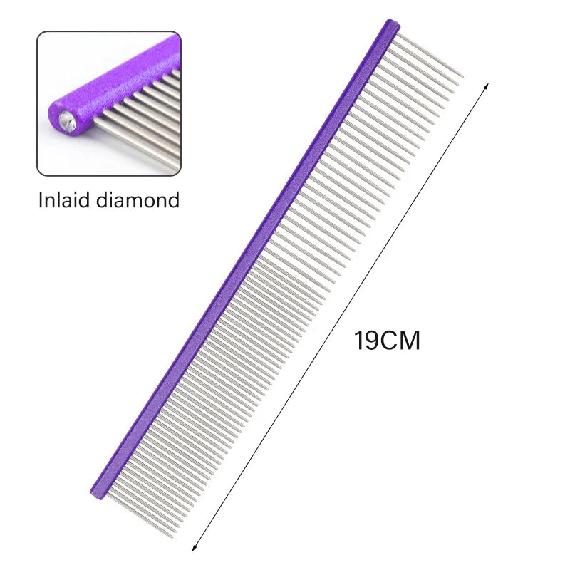 Lightweight Aluminum Pet Comb – Professional Grooming Tool for Dogs & Cats