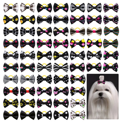 30PCS  Pet Dog Cat Puppy Grooming Bows Pet Hair Accessories Decorate Hair for Small Dog Hair Rubber Band Dog Supplier