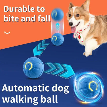 Smart Interactive Pet Ball – USB Rechargeable Automatic Moving Toy for Dogs & Cats