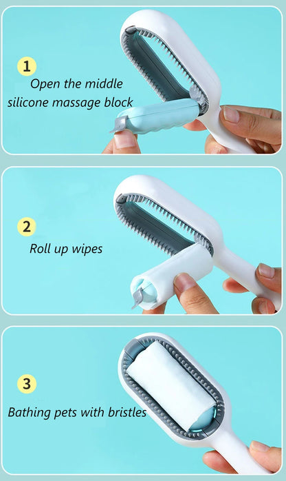 Double-Sided Pet Hair Removal Brush – Grooming Comb for Cats & Dogs