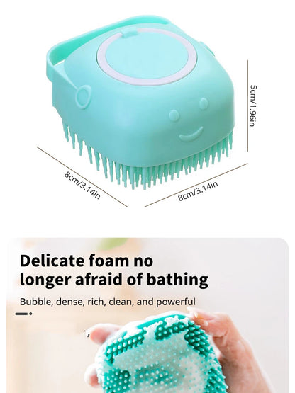 Pet Bathing Brush Soft Silicone Massager Shower Gel Bathing Brush Clean Tools Comb Dog Cat Cleaning Grooming Supplies