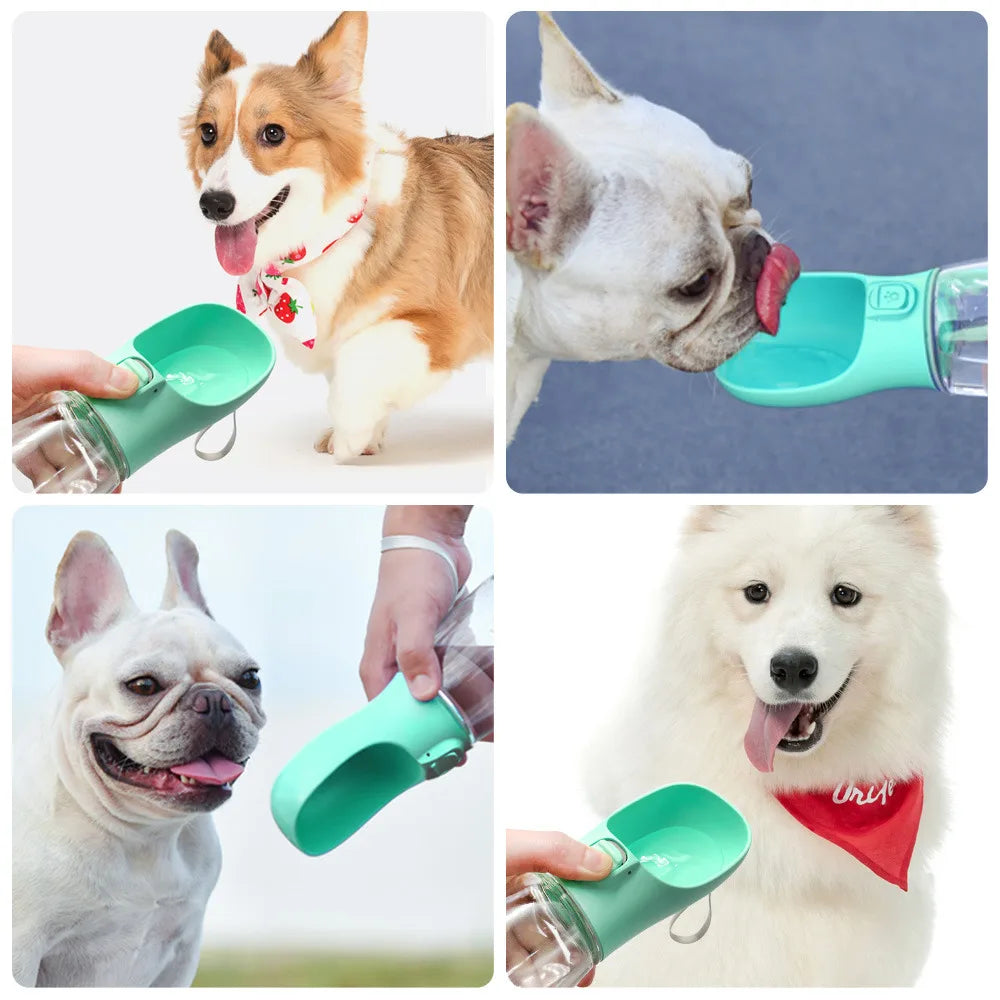 Portable Dog Water Bottle & Food Container – 2-in-1 Travel Feeder & Drinking Dispenser for Pets