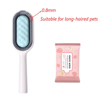 Double-Sided Pet Hair Removal Brush – Grooming Comb for Cats & Dogs