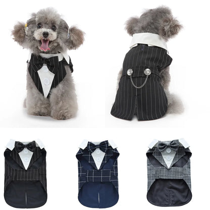 Formal Dog Tuxedo – Stylish Wedding & Party Outfit for Small & Medium Dogs