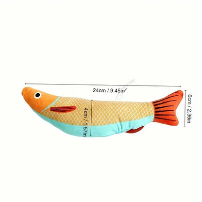 3D Realistic Fish Cat Toy – Interactive Catnip Plush Chew & Bite Pillow