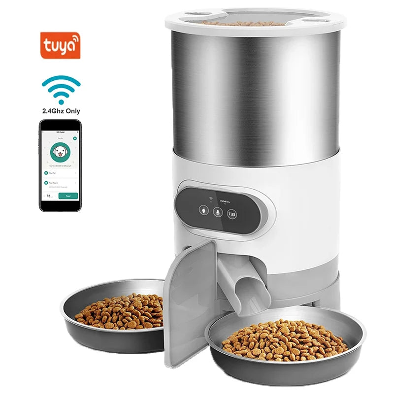 Smart Automatic Pet Feeder – App-Controlled Food Dispenser for Cats & Dogs