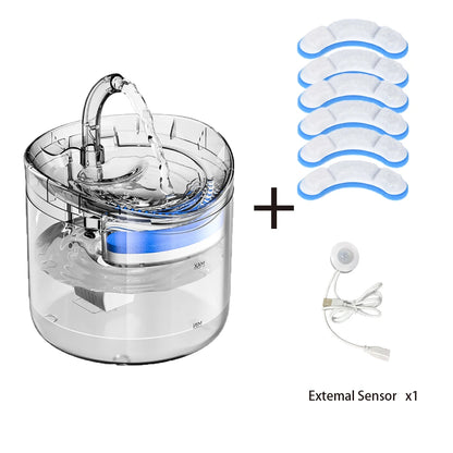 2L Automatic Pet Water Fountain – USB Powered Silent Drinking Bowl with Motion Sensor