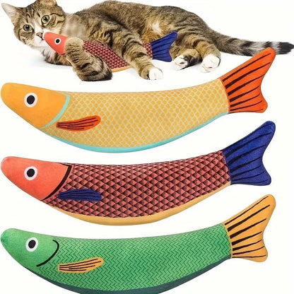 3D Realistic Fish Cat Toy – Interactive Catnip Plush Chew & Bite Pillow