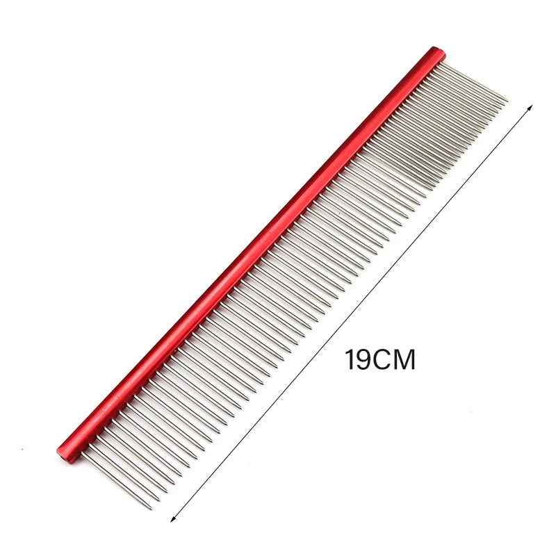 Lightweight Aluminum Pet Comb – Professional Grooming Tool for Dogs & Cats